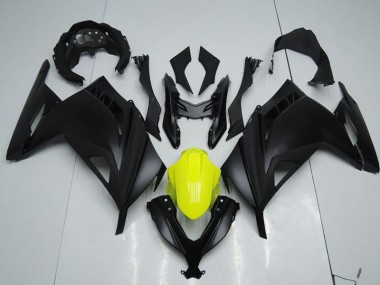 Noir Jaune Carénage Moto Kawasaki ZX 300R 2013-2016