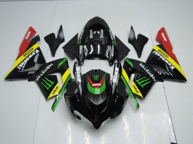 Noir Jaune Monster Carénage Moto Kawasaki ZX10R 2003-2005 Noir Jaune Monster Carénage Moto Kawasaki ZX10R 2003-2005