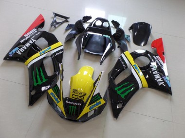 Noir Jaune Monster Carénage Moto Yamaha R6 1998-2002