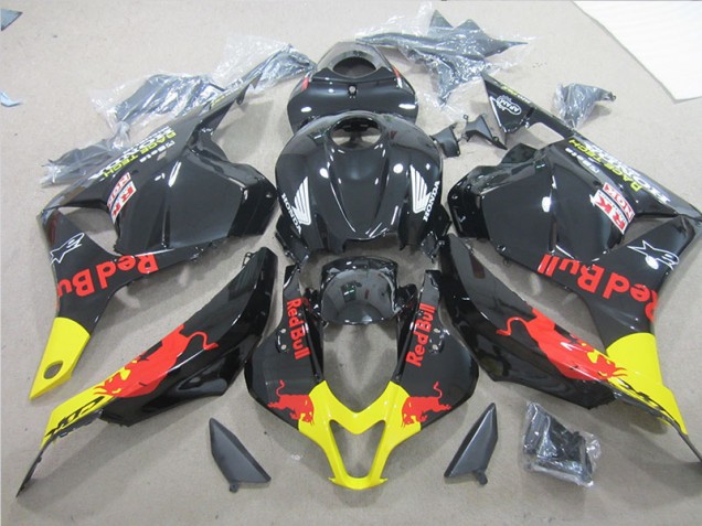 Noir Jaune Red Bull Carénage Moto Honda CBR 600 RR 2009-2012 Noir Jaune Red Bull Carénage Moto Honda CBR 600 RR 2009-2012