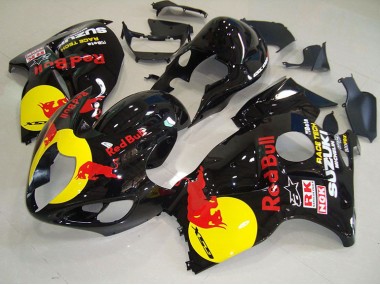 Noir Jaune Red Bull Carénage Moto Suzuki GSXR 1300 Hayabusa 1996-2007