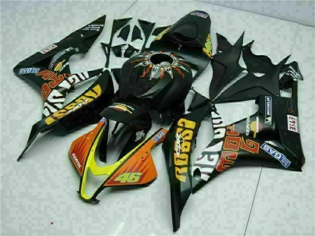Noir Jaune Repsol 46 Carénage Moto Honda CBR 600 RR 2007-2008 Noir Jaune Repsol 46 Carénage Moto Honda CBR 600 RR 2007-2008