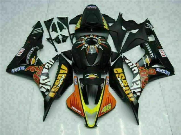 Noir Jaune Repsol 46 Carénage Moto Honda CBR 600 RR 2007-2008 Noir Jaune Repsol 46 Carénage Moto Honda CBR 600 RR 2007-2008