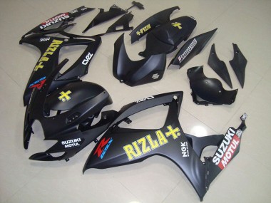 Noir Jaune Rizla Carénage Moto Suzuki GSXR 750 K6 2006-2007
