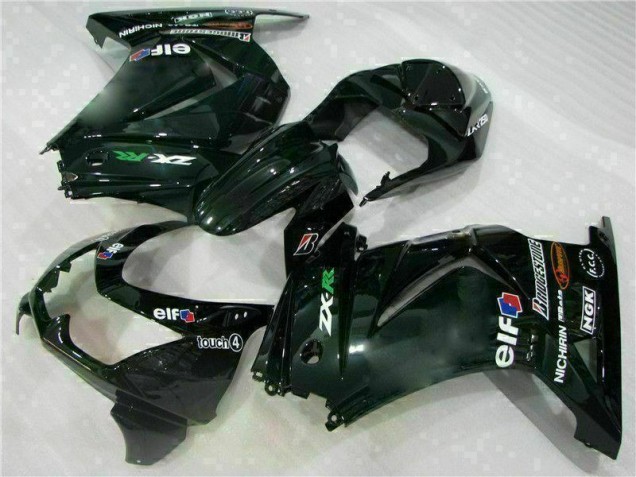 Noir Kit Carénages Motos Complet Kawasaki EX250 2008-2012 Noir Kit Carénages Motos Complet Kawasaki EX250 2008-2012