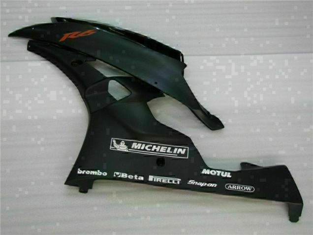 Noir Kit Carénages Motos Complet Yamaha R6 2006-2007