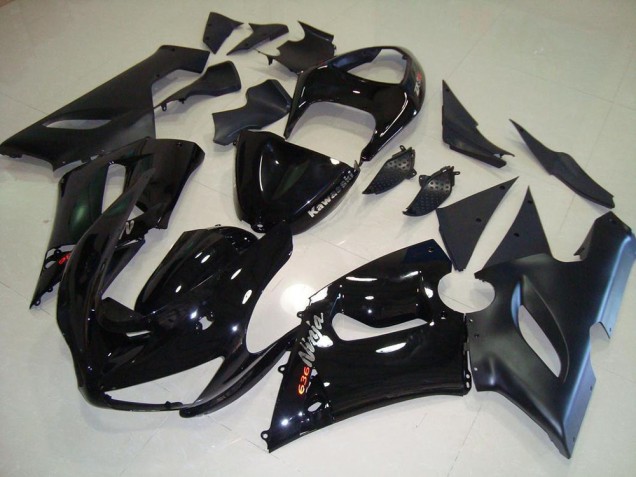 Noir Kit Carénages Motos Kawasaki ZX6R 2005-2006 Noir Kit Carénages Motos Kawasaki ZX6R 2005-2006