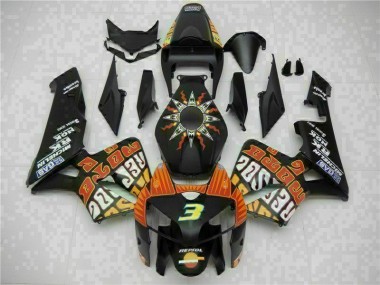 Noir Kit Carénages Motos & Plastique Honda CBR 600 RR 2005-2006