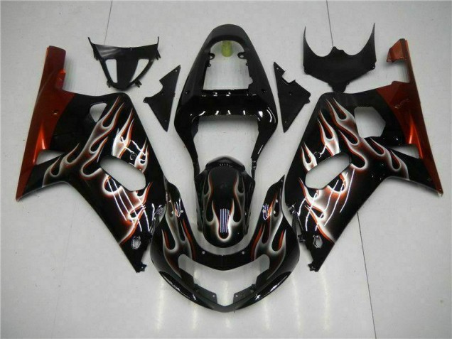 Noir Kit Carénages Motos & Plastique Suzuki GSXR 600 / 750 K1 K2 K3 2001-2003 Noir Kit Carénages Motos & Plastique Suzuki GSXR 600 / 750 K1 K2 K3 2001-2003