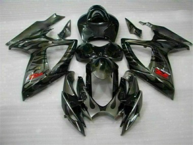 Noir Kit Carénages Motos & Plastique Suzuki GSXR 600 / 750 K6 2006-2007