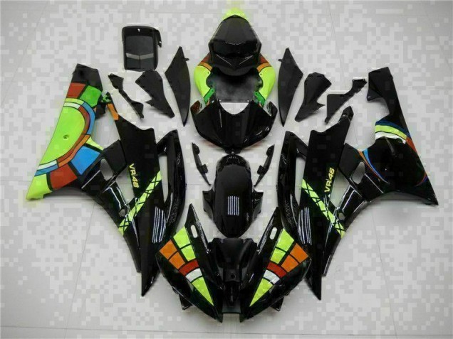 Noir Kit Carénages Motos Yamaha R6 2006-2007 Noir Kit Carénages Motos Yamaha R6 2006-2007