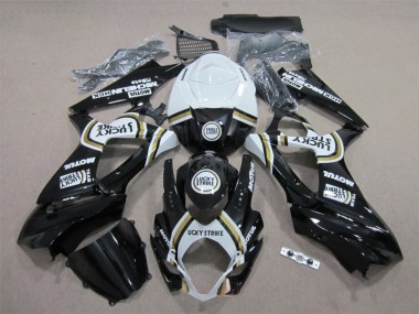 Noir Lucky Strike Blanc Motul Carénage Moto Suzuki GSXR 1000 K7 2007-2008