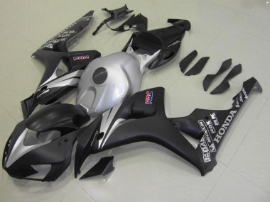 Noir Mat Argent Carénage Moto Honda CBR 1000 RR 2006-2007