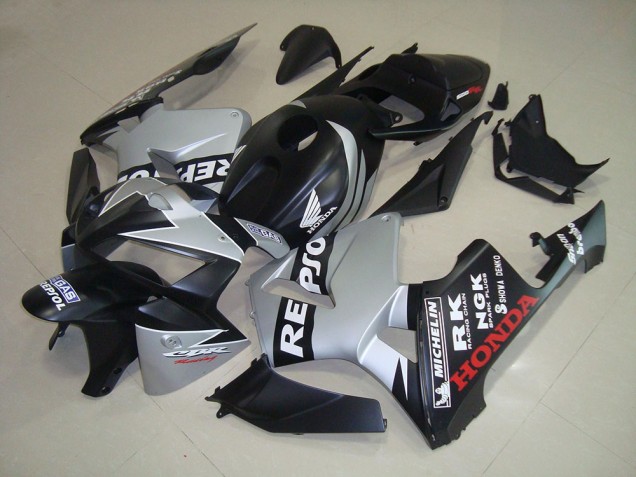 Noir Mat Argent Repsol Carénage Moto Honda CBR 600 RR 2005-2006 Noir Mat Argent Repsol Carénage Moto Honda CBR 600 RR 2005-2006