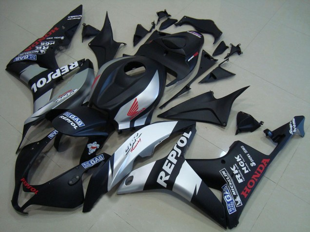 Noir Mat Argent Repsol Carénage Moto Honda CBR 600 RR 2007-2008 Noir Mat Argent Repsol Carénage Moto Honda CBR 600 RR 2007-2008