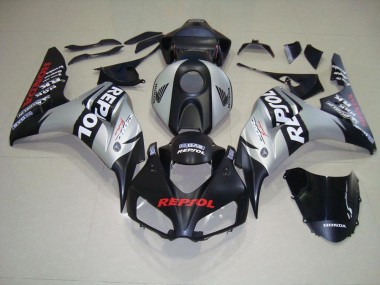 Noir Mat Argent Repsol Carénages Moto Honda CBR 1000 RR 2006-2007