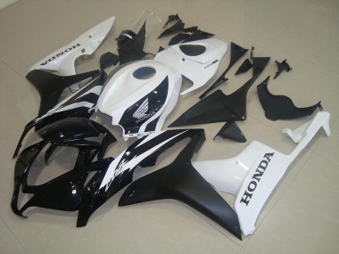 Noir Mat Blanc Carénage Moto Honda CBR 600 RR 2007-2008