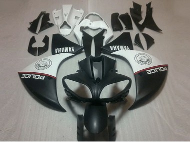 Noir Mat Blanc Carénage Moto Yamaha R1 2009-2011