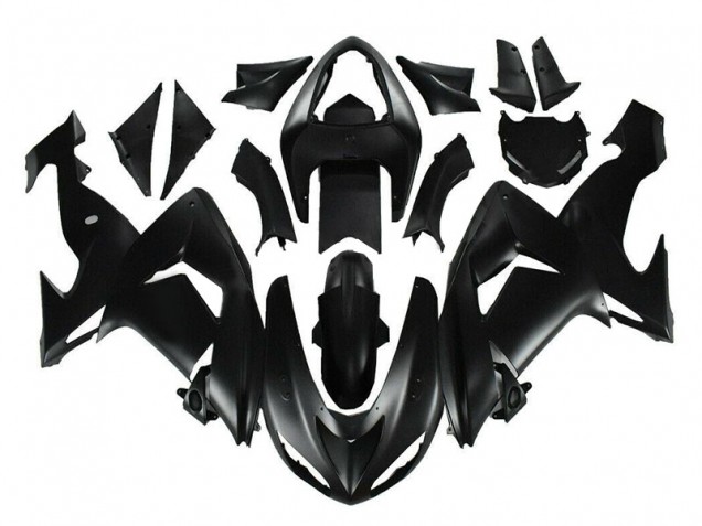 Noir Mat Carénage Moto Kawasaki ZX10R 2006-2007 Noir Mat Carénage Moto Kawasaki ZX10R 2006-2007