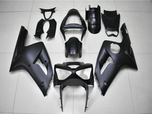 Noir Mat Carénage Moto Kawasaki ZX6R 2003-2004 Noir Mat Carénage Moto Kawasaki ZX6R 2003-2004