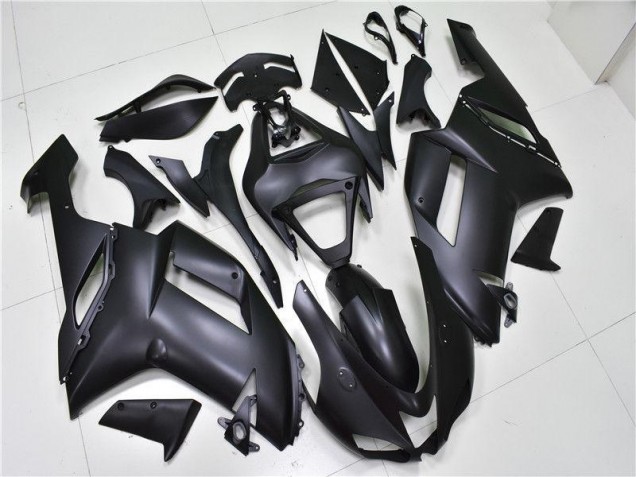 Noir Mat Carénage Moto Kawasaki ZX6R 2007-2008 Noir Mat Carénage Moto Kawasaki ZX6R 2007-2008