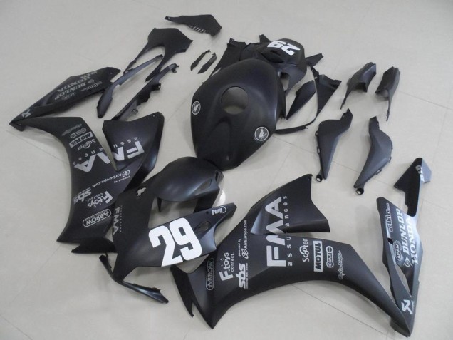 Noir Mat Gris Décalque 29 Carénage Moto Honda CBR 1000 RR 2012-2016 Noir Mat Gris Décalque 29 Carénage Moto Honda CBR 1000 RR 2012-2016