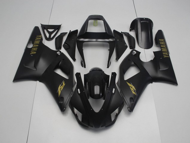 Noir Mat Jaune Carénage Moto Yamaha R1 1998-1999 Noir Mat Jaune Carénage Moto Yamaha R1 1998-1999