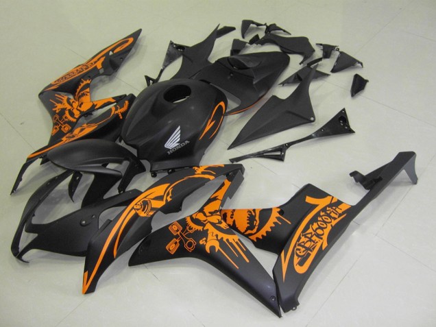 Noir Mat Orange Décalque Carénage Moto Honda CBR 600 RR 2007-2008 Noir Mat Orange Décalque Carénage Moto Honda CBR 600 RR 2007-2008