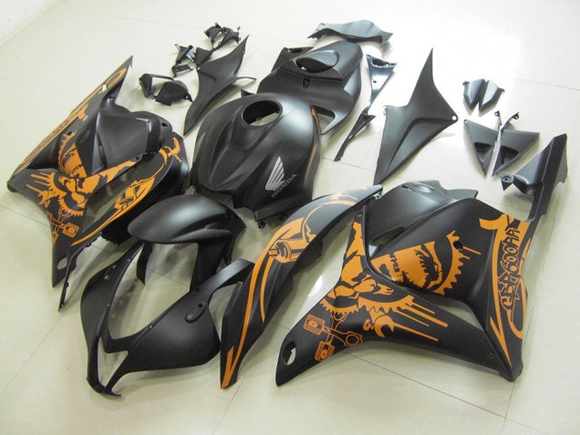 Noir Mat Orange Décalque Carénage Moto Honda CBR 600 RR 2009-2012 Noir Mat Orange Décalque Carénage Moto Honda CBR 600 RR 2009-2012