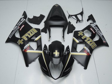 Noir Mat Rizla Carénage Moto Suzuki GSXR 1000 K3 2003-2004