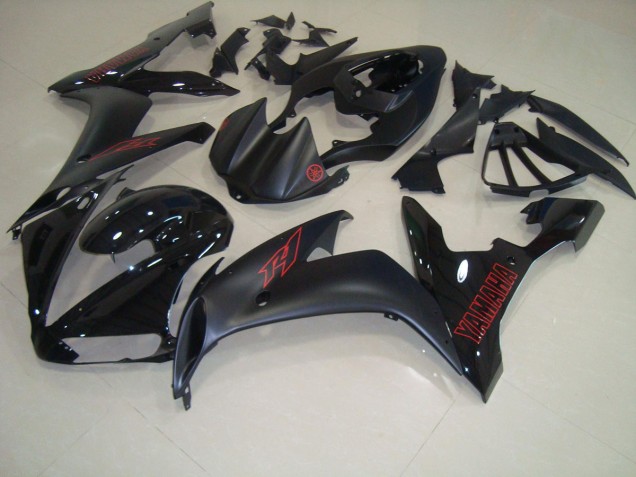 Noir Mat Rouge Carénage Moto Yamaha R1 2004-2006 Noir Mat Rouge Carénage Moto Yamaha R1 2004-2006