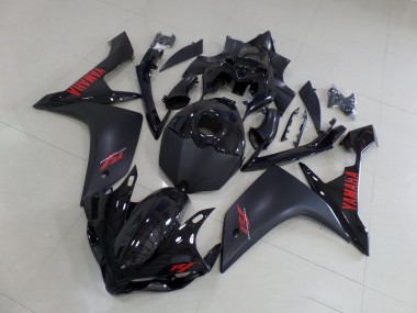 Noir Mat Rouge Carénage Moto Yamaha R1 2007-2008