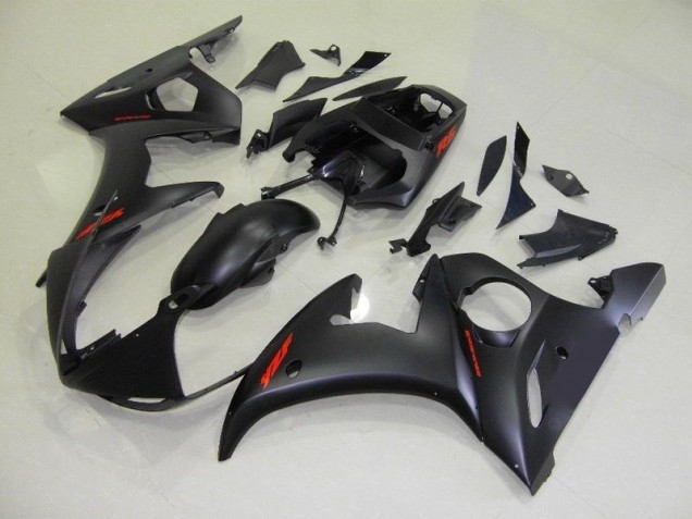 Noir Mat Rouge Décalque Carénage Moto Yamaha R6 2003-2005