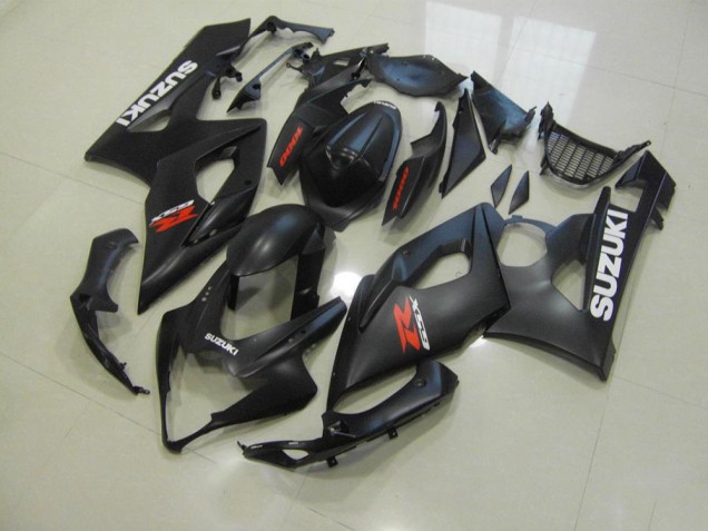 Noir Mat avec Blanc Décalque Carénage Moto Suzuki GSXR 1000 K5 2005-2006 Noir Mat avec Blanc Décalque Carénage Moto Suzuki GSXR 1000 K5 2005-2006