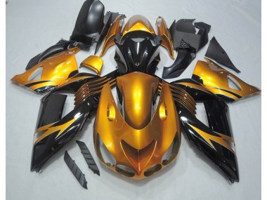 Noir Or Carénage Moto Kawasaki ZX14R ZZR 1400 2006-2011