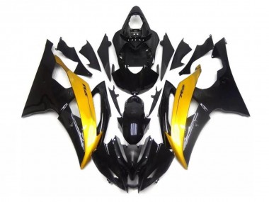 Noir Or Carénage Moto Yamaha R6 2008-2016