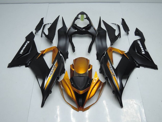 Noir Or Carénages Moto Kawasaki ZX6R 2013-2018 Noir Or Carénages Moto Kawasaki ZX6R 2013-2018