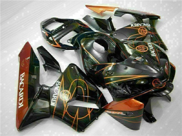 Noir Orange BACARDI Carénage Moto Honda CBR 600 RR 2005-2006 Noir Orange BACARDI Carénage Moto Honda CBR 600 RR 2005-2006