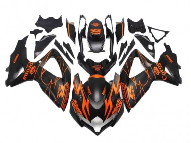 Noir Orange Carénage Moto Suzuki GSXR 600 / 750 K8 2008-2010