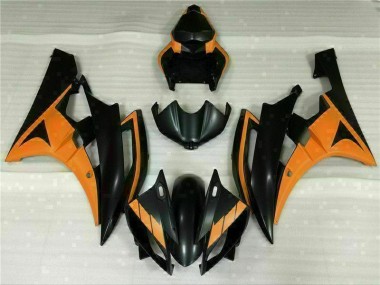 Noir Orange Carénage Moto Yamaha R6 2006-2007