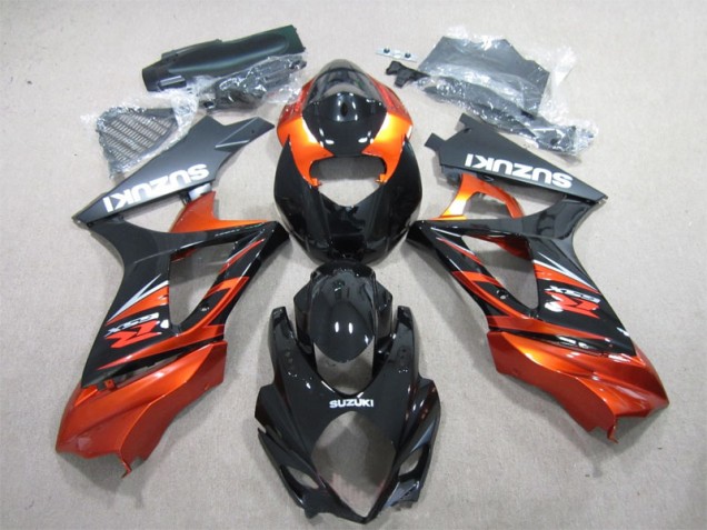 Noir Orange Carénages Moto Suzuki GSXR 1000 K7 2007-2008 Noir Orange Carénages Moto Suzuki GSXR 1000 K7 2007-2008