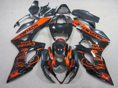 Noir Orange Corona Extra Carénage Moto Suzuki GSXR 1000 K5 2005-2006