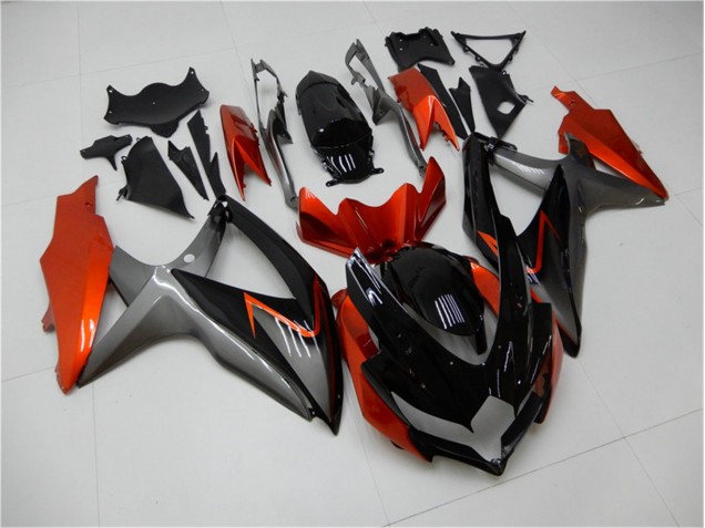 Noir Orange Gris Carénage Moto Suzuki GSXR 600 / 750 K8 2008-2010 Noir Orange Gris Carénage Moto Suzuki GSXR 600 / 750 K8 2008-2010