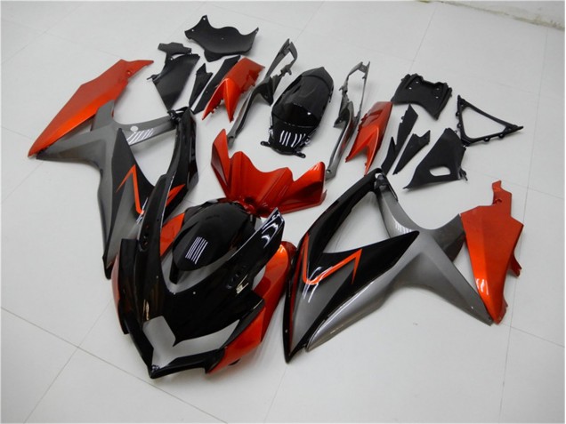 Noir Orange Gris Carénage Moto Suzuki GSXR 600 / 750 K8 2008-2010 Noir Orange Gris Carénage Moto Suzuki GSXR 600 / 750 K8 2008-2010