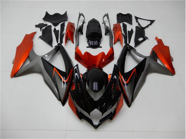 Noir Orange Gris Carénage Moto Suzuki GSXR 600 / 750 K8 2008-2010 Noir Orange Gris Carénage Moto Suzuki GSXR 600 / 750 K8 2008-2010