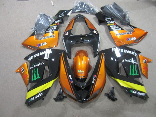 Noir Orange Monster Carénage Moto Kawasaki ZX10R 2006-2007 Noir Orange Monster Carénage Moto Kawasaki ZX10R 2006-2007