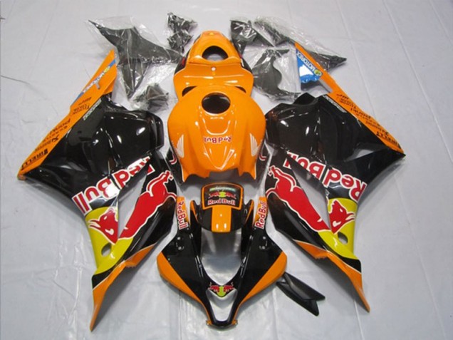 Noir Orange Red Bull Carénage Moto Honda CBR 600 RR 2009-2012 Noir Orange Red Bull Carénage Moto Honda CBR 600 RR 2009-2012