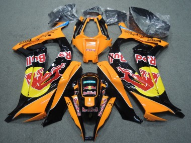 Noir Orange Red Bull Carénage Moto Kawasaki ZX10R 2011-2015