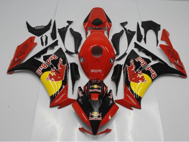 Noir Red Bull Carénage Moto Honda CBR 1000 RR 2012-2016 Noir Red Bull Carénage Moto Honda CBR 1000 RR 2012-2016