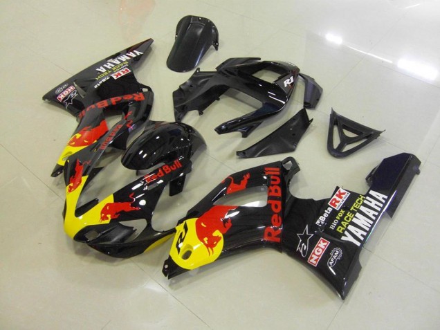 Noir Red Bull Carénage Moto Yamaha R1 2000-2001 Noir Red Bull Carénage Moto Yamaha R1 2000-2001